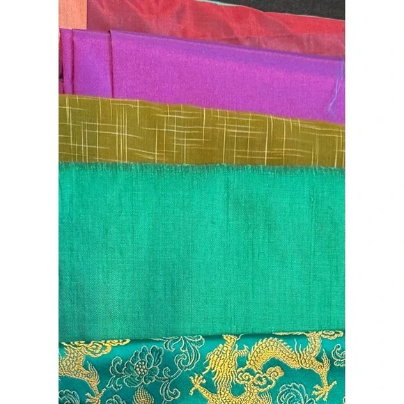 Bundle of silks and satins closet clean out crafts sewing projects - Picture 3 of 4